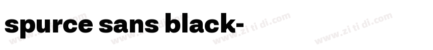 spurce sans black字体转换